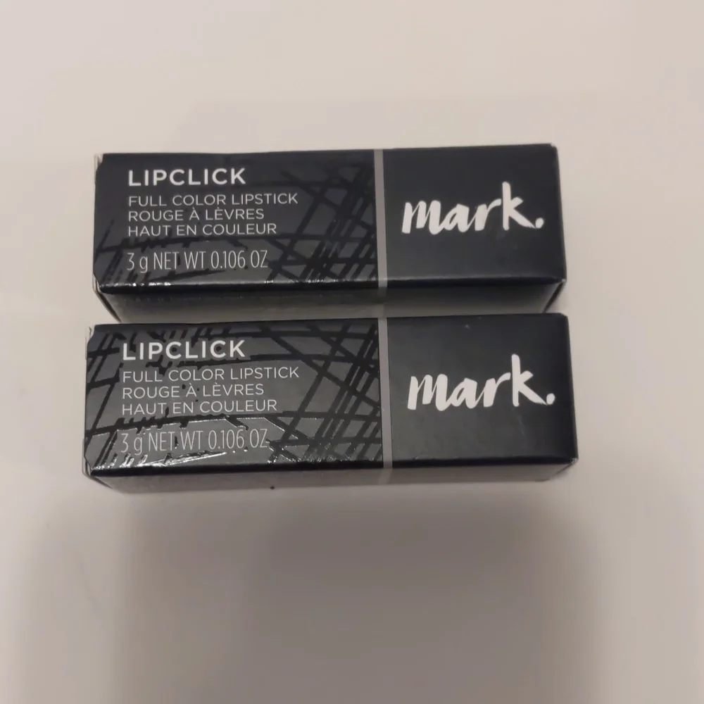 2 Avon MARK Lipclick Full Color Lipstick New Unopened Box Mischief Gamine